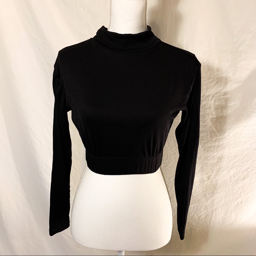 Cheer fantastic black zip up size medium crop top